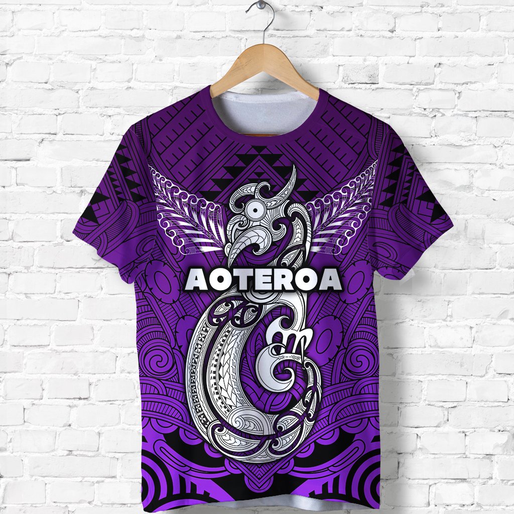 Custom Maori Aotearoa Manania T Shirt Simple Sport Style Purple LT16 Unisex Purple - Polynesian Pride