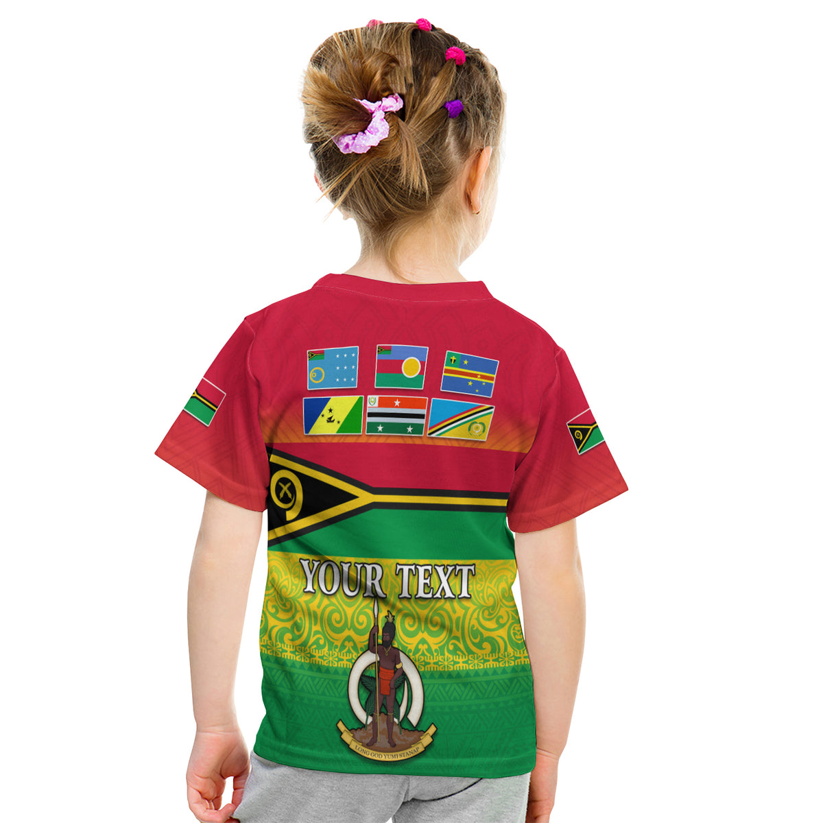 (Custom Personalised) Vanuatu Color T Shirt Kid Six Provinces And Map LT13 - Polynesian Pride