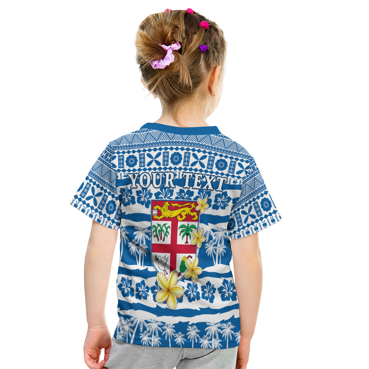 (Custom Personalised) Fiji Polynesian T Shirt Kid Fijian Tapa Pattern LT13 - Polynesian Pride
