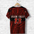 Custom Polynesian Rugby T Shirt Love Red Custom Text and Number - Polynesian Pride