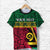 Custom Vanuatu Dreamy T Shirt Flag and Pattern LT13 Unisex Green - Polynesian Pride