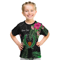 (Custom Personalised) Pohnpei Micronesia T Shirt Kid Tropical Flowers LT13 Youth XL Size14 - Polynesian Pride
