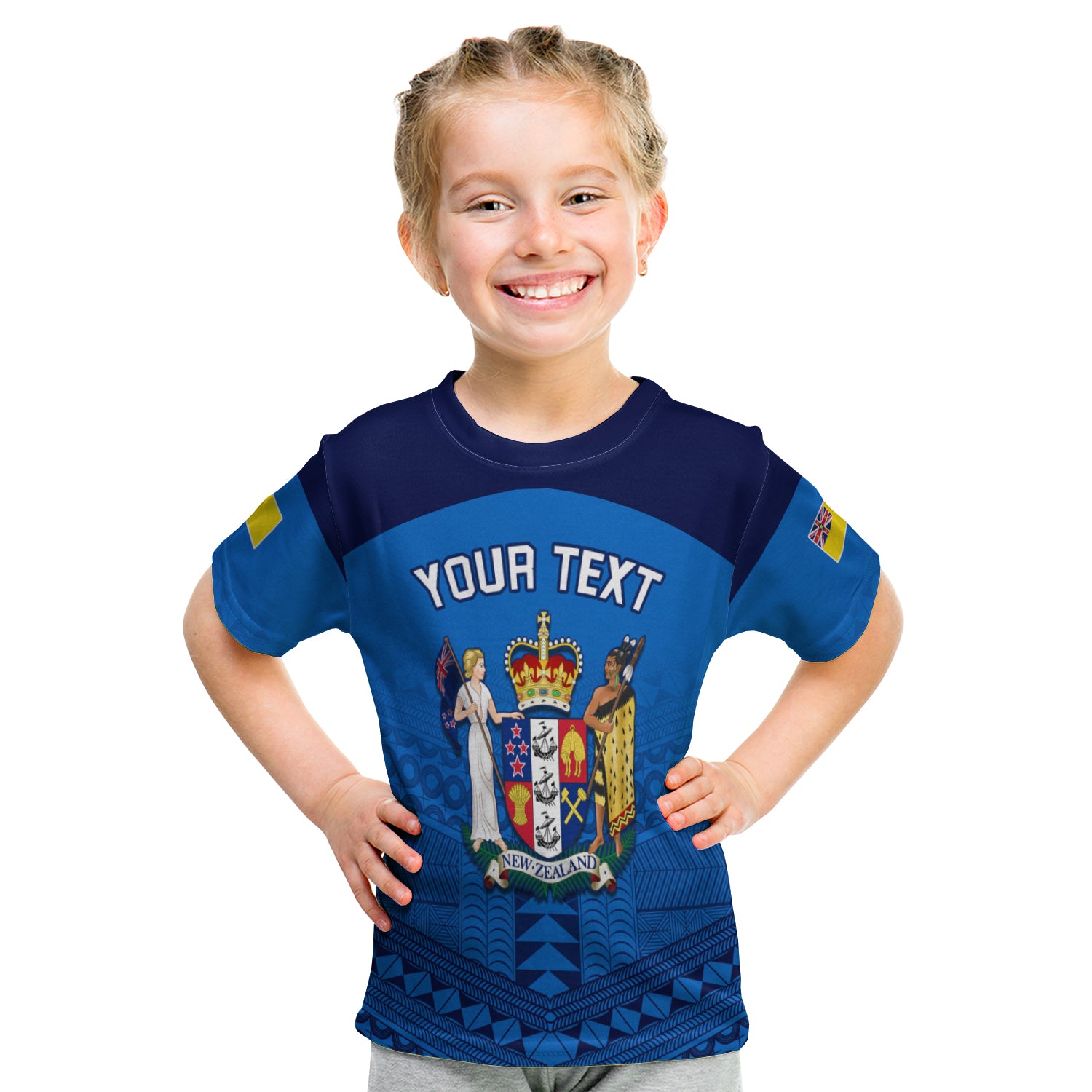 (Custom Personalised) Niue T - Shirt Kid Rock Of Polynesia LT13 Youth XL Size14 - Polynesian Pride