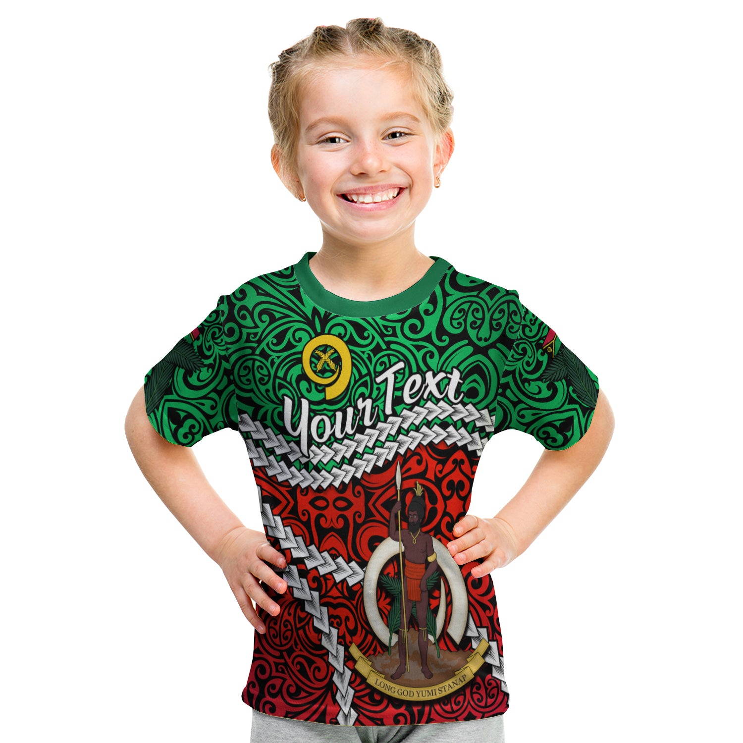 (Custom Personalised) Vanuatu T Shirt Kid Simple LT13 - Polynesian Pride