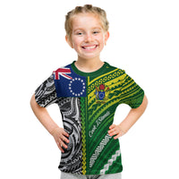 (Custom Personalised) Cook Islands Unique T Shirt Kid Polynesia Pattern - Custom Text And Number LT13 - Polynesian Pride