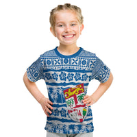 Fiji Polynesian T Shirt Kid Fijian Tapa Pattern LT13 Youth XL Size14 - Polynesian Pride