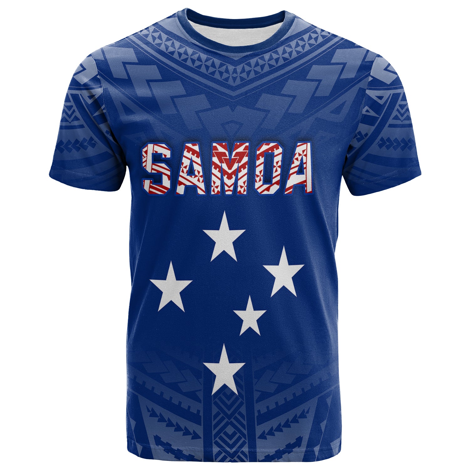 Samoa T Shirt Simple Polynesian LT13 Unisex Blue - Polynesian Pride