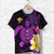 Hawaii Turtle T Shirt Hawaiian Flowers Version Purple Elegant LT13 Unisex Purple - Polynesian Pride