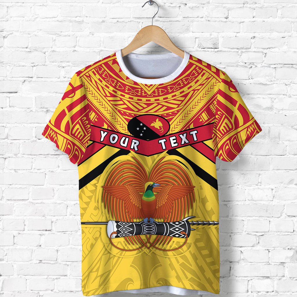 Custom Papua New Guinea Rugby T Shirt PNG The Kumuls Unisex Yellow - Polynesian Pride