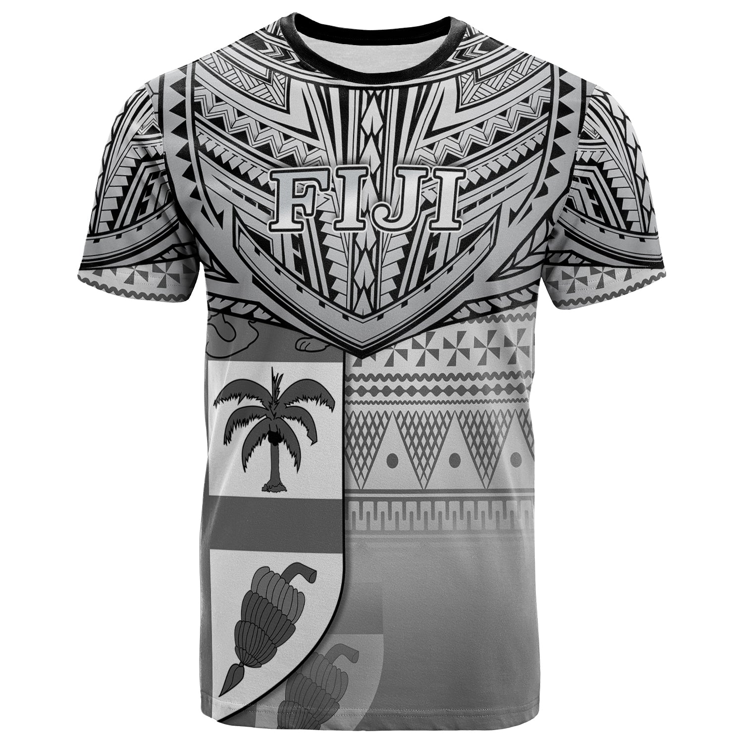 Fiji T Shirt CreativeLove Country Version Black LT13 Unisex Black - Polynesian Pride