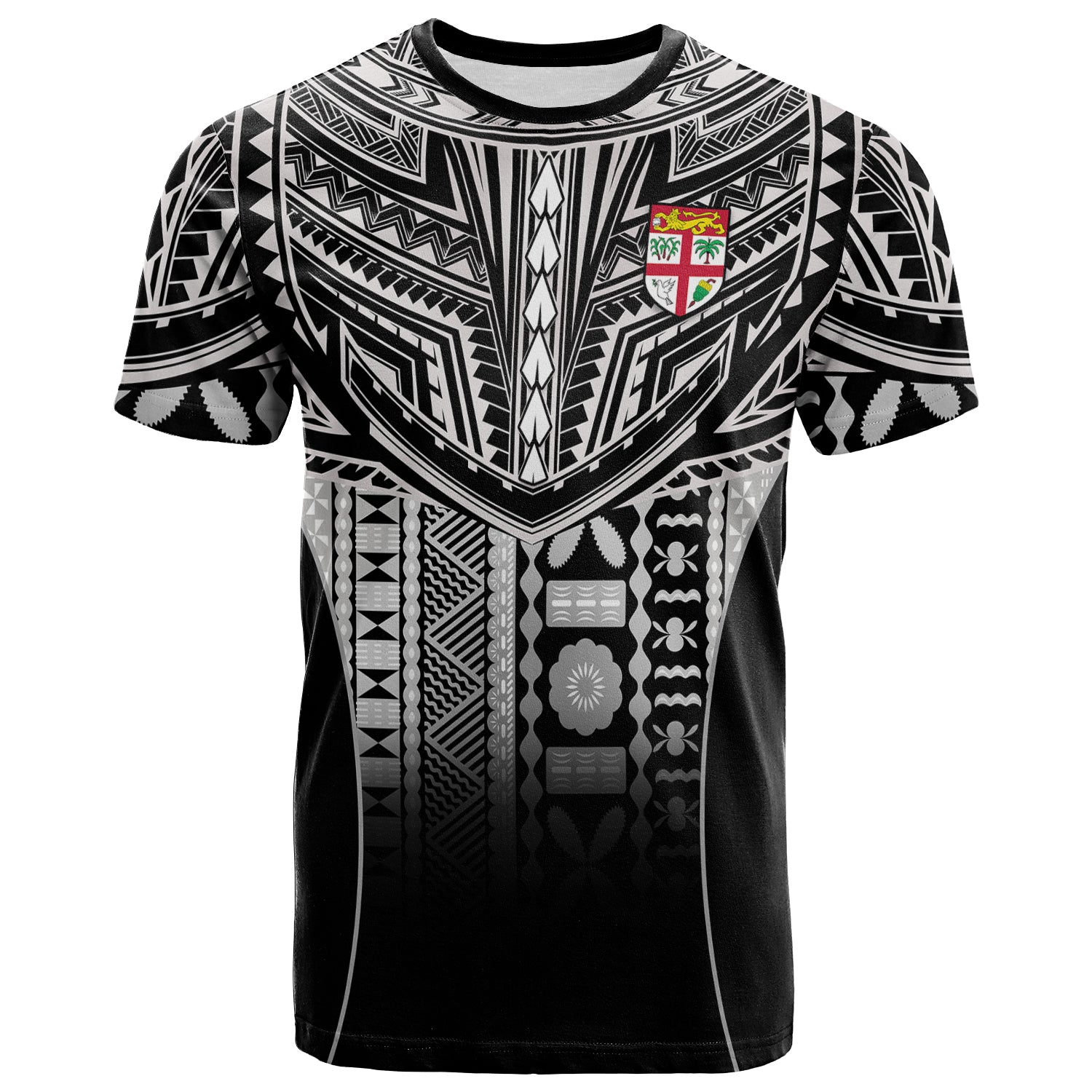 Fiji Faithful T Shirt Version Black LT13 Unisex Black - Polynesian Pride