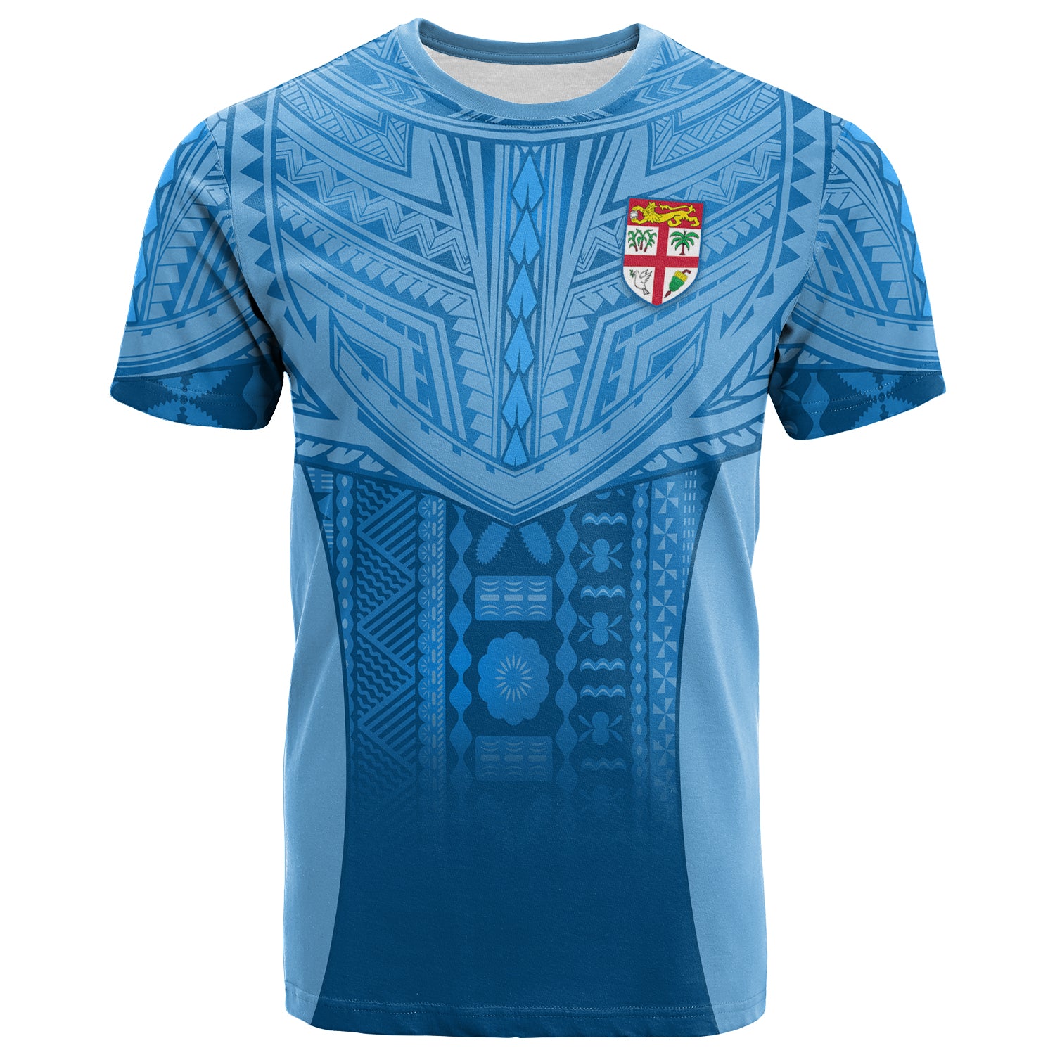 Fiji Faithful T Shirt Version Blue LT13 Unisex Blue - Polynesian Pride