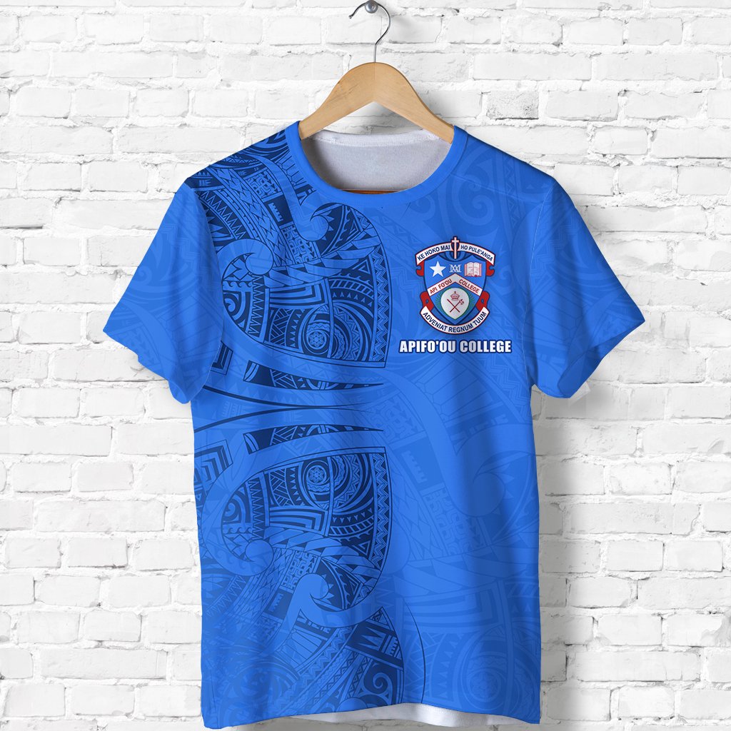 Custom APIFOOU COLLEGE T Shirt Blue Sky - Polynesian Pride