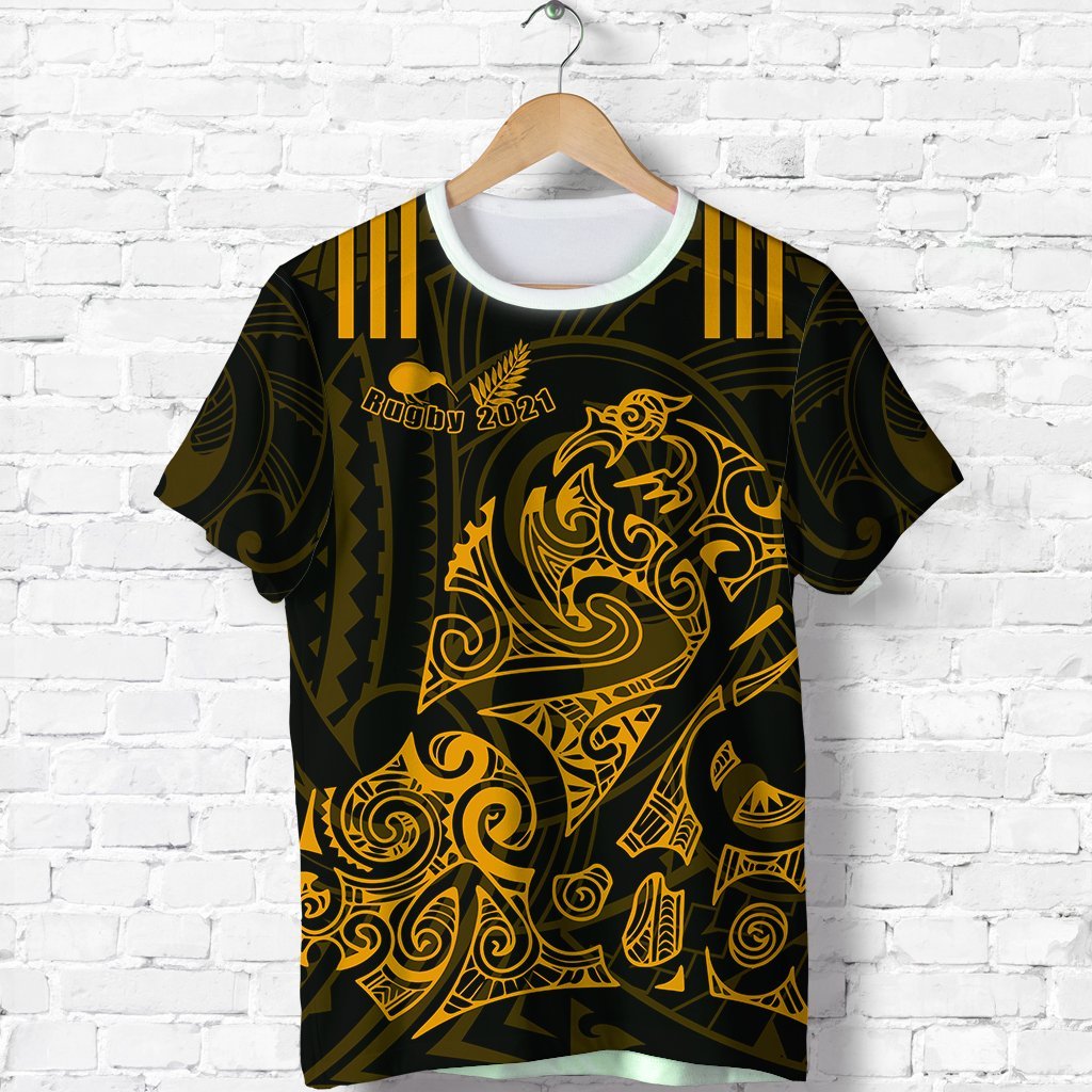 Aotearoa Super Rugby T Shirt Maori Kiwi Golden Unisex Golden - Polynesian Pride