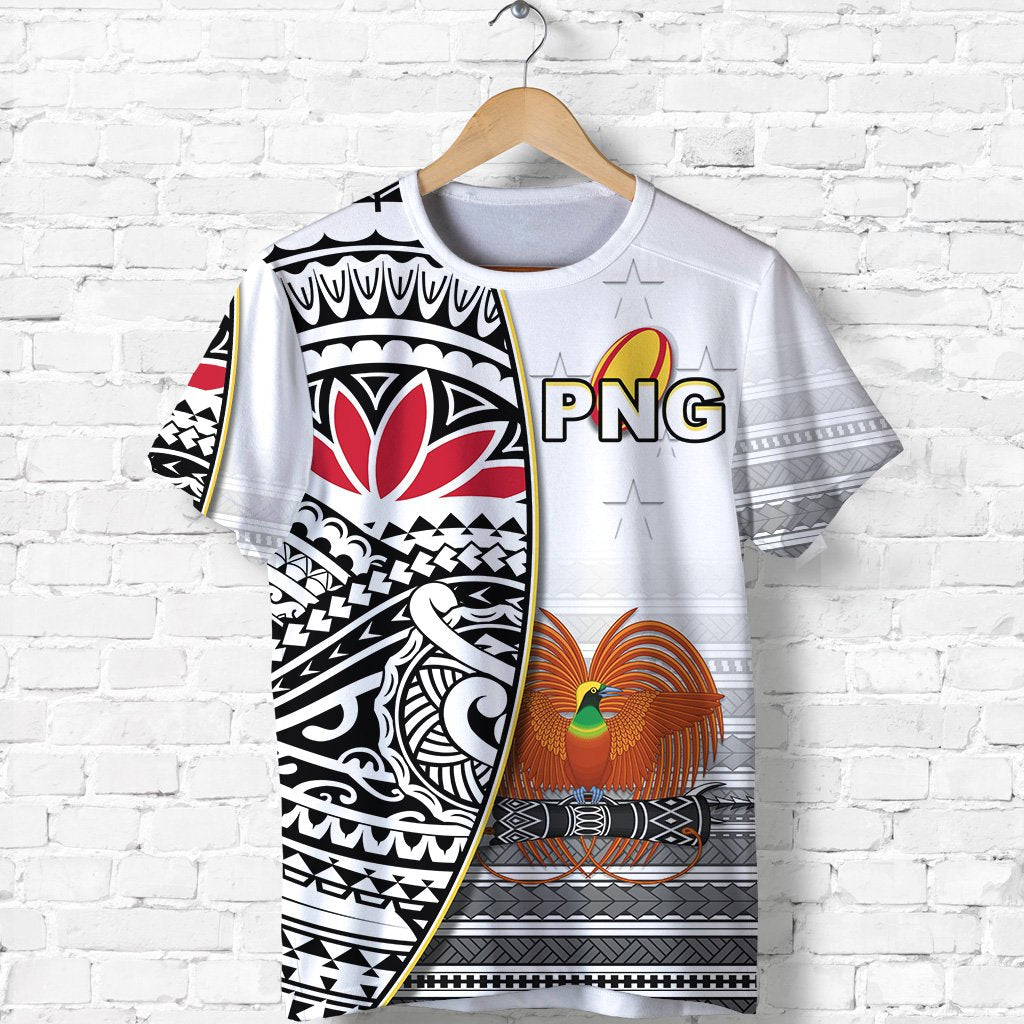 Custom Papua New Guinea Rugby T Shirt PNG Impressive Custom Text and Number - Polynesian Pride