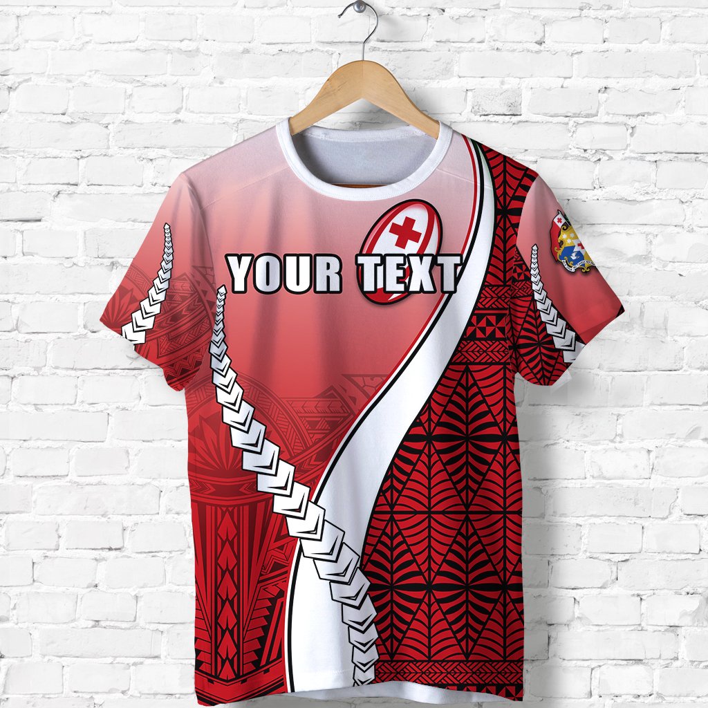 Custom Tonga Rugby T Shirt Confident Polynesian Unisex Red - Polynesian Pride