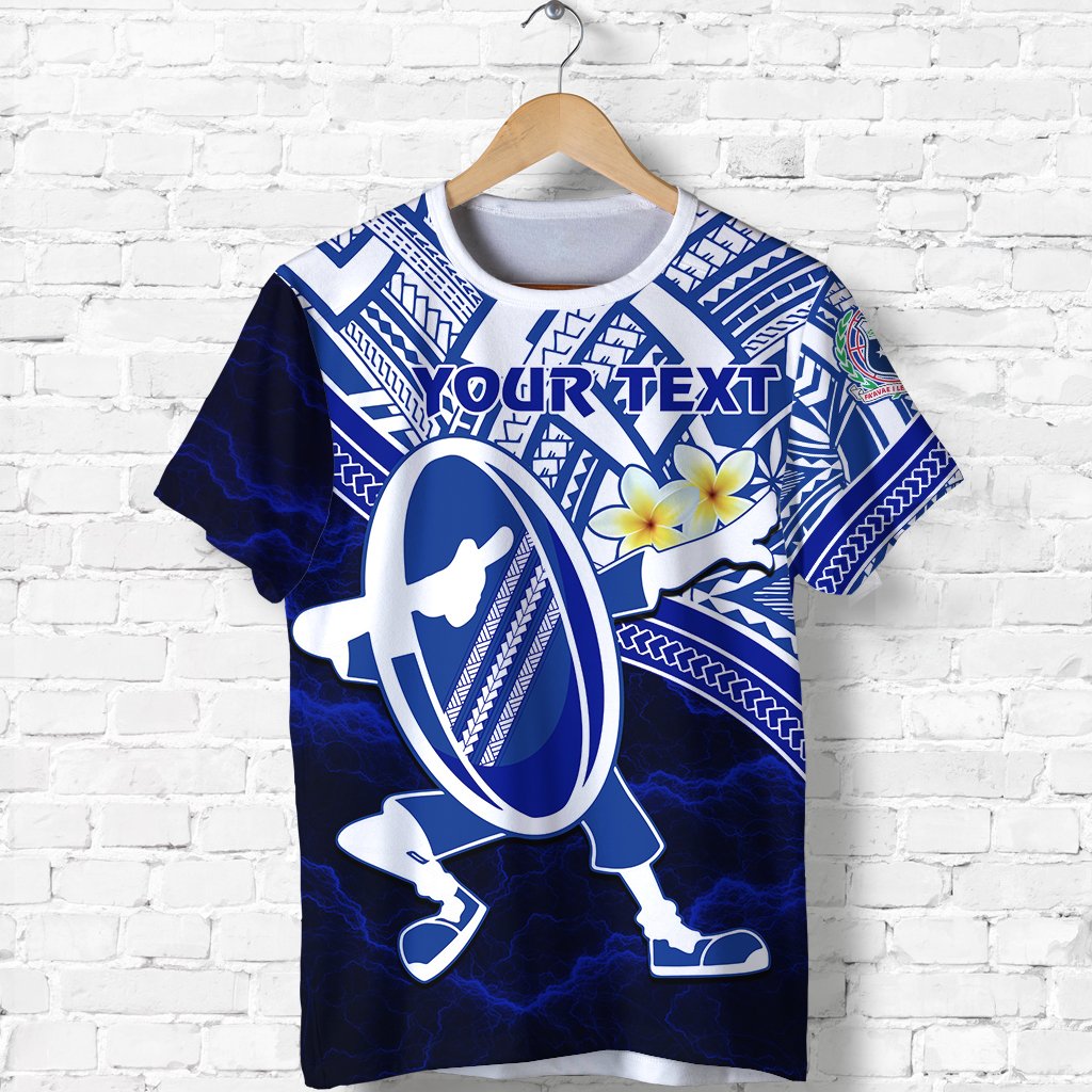 Custom Manu Samoa Rugby T Shirt Dab Trend Creative Unisex Blue - Polynesian Pride