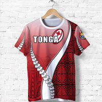 Tonga Rugby T Shirt Confident Polynesian Unisex Red - Polynesian Pride