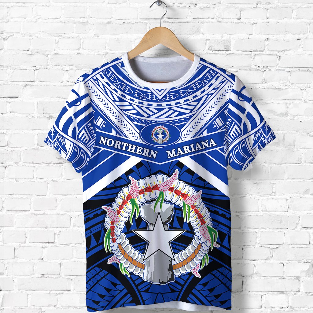 Northern Mariana Islands Rugby T Shirt Spirit CNMI Unisex Blue - Polynesian Pride