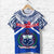 Custom Manu Samoa T Shirt Simple Coat of Arms Rugby Unisex Blue - Polynesian Pride