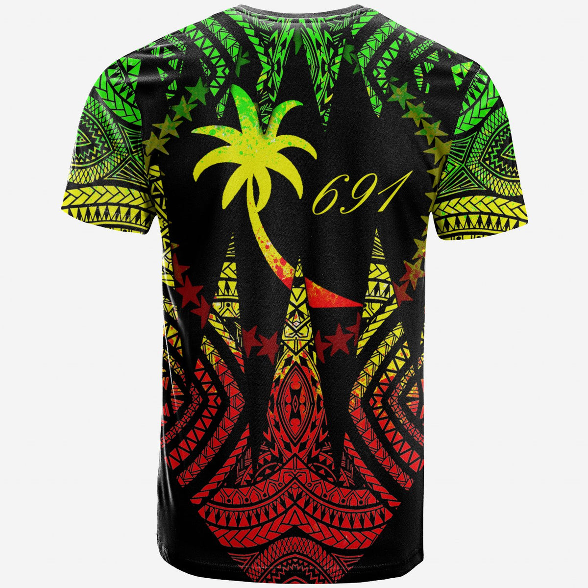 Chuuk T Shirt Micronesian Teeth Shark Style Reggae - Polynesian Pride