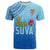 Nogu Suva Rugby Fiji T Shirt Tapa Blue LT4 Unisex Blue - Polynesian Pride