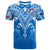 Custom Samoa Rugby Toa Samoa Blue Style T Shirt LT2 - Polynesian Pride