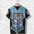 Custom Fiji Rugby T Shirt Armor Style Black - Polynesian Pride