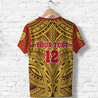 Custom Samoa College T Shirt Polynesian Royal Style Version 2 - Polynesian Pride