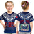 (Custom Personalise Text and Number) Samoa 685 T Shirt KID Uso Aso Uma Toa Samoa Rugby History Made LT13 Blue - Polynesian Pride