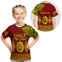 (Custom Personalised) Tonga High School T Shirt Kid Tongan Ngatu LT13 Youth XL Size14 - Polynesian Pride