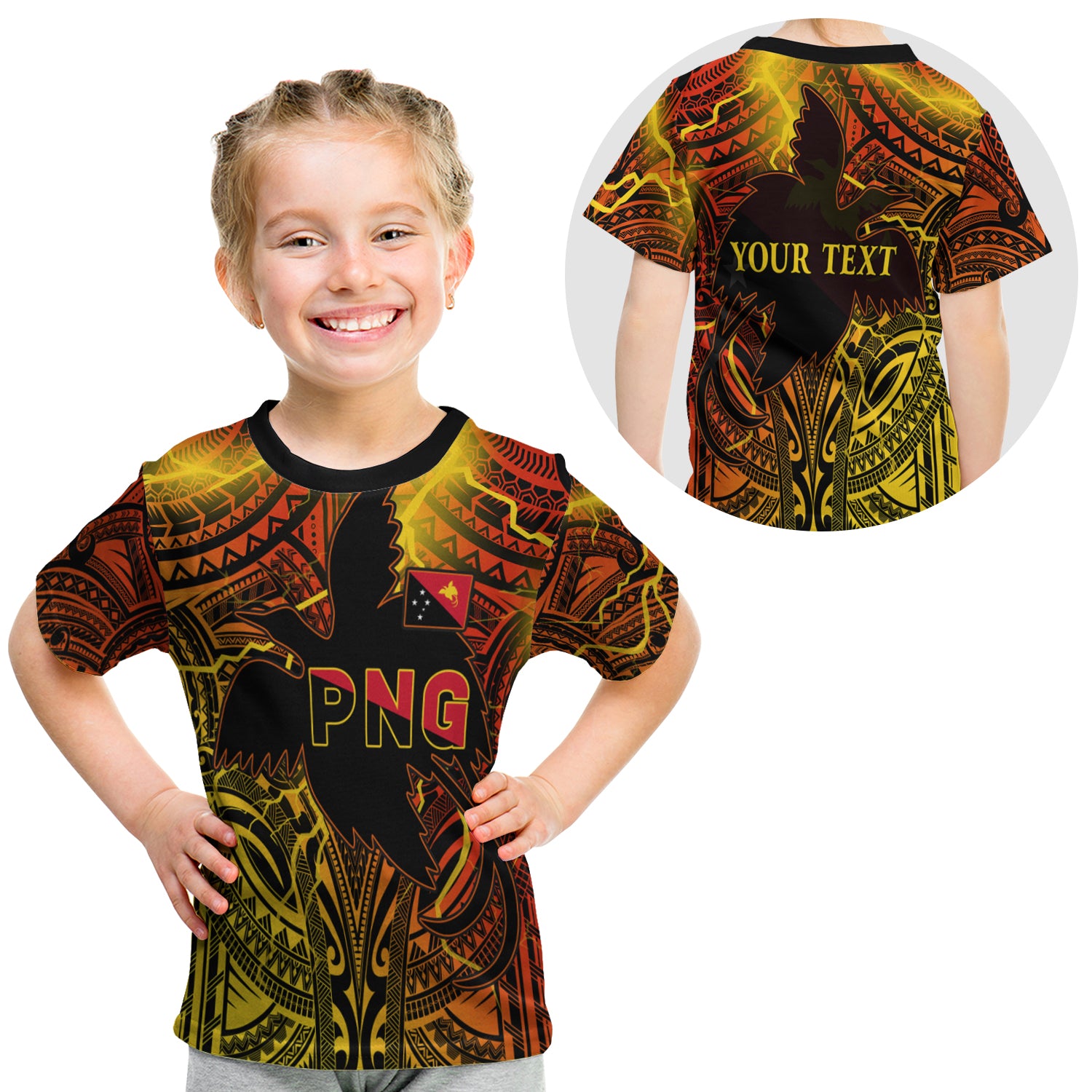 (Custom Personalised) Papua New Guinea T Shirt Kid Stalwart Polynesian Special LT13 - Polynesian Pride