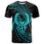 Pohnpei Micronesian T Shirt Turquoise Spiral Pattern Hibiscus Unisex TURQUOISE - Polynesian Pride