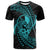 Yap Micronesian T Shirt Turquoise Spiral Pattern Hibiscus Unisex TURQUOISE - Polynesian Pride