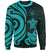 Niue Sweater - Turquoise Tentacle Turtle Unisex Turquoise - Polynesian Pride