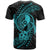 Yap Micronesian T Shirt Turquoise Spiral Pattern Hibiscus - Polynesian Pride