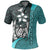 Kosrae Micronesian Custom Polo Shirt Turquoise Turtle with Hook Unisex Turquoise - Polynesian Pride