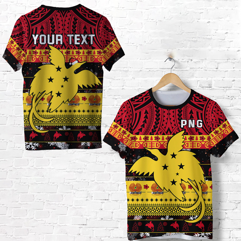 Custom Papua New Guinea Christmas T Shirt Raggiana Loved LT13 Unisex Black - Polynesian Pride