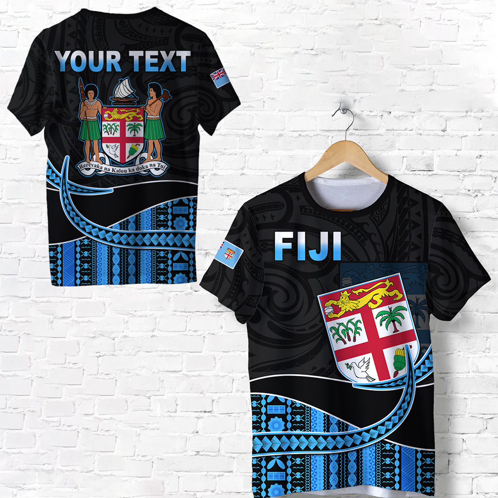 Custom Fiji Polynesian T Shirt Featured Fijian Lovers LT13 Unisex Black - Polynesian Pride