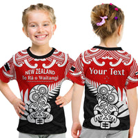 Custom Waitangi Day T Shirt Tino Rangatiratanga Flag With Tiki Maori Fern LT14 - Polynesian Pride