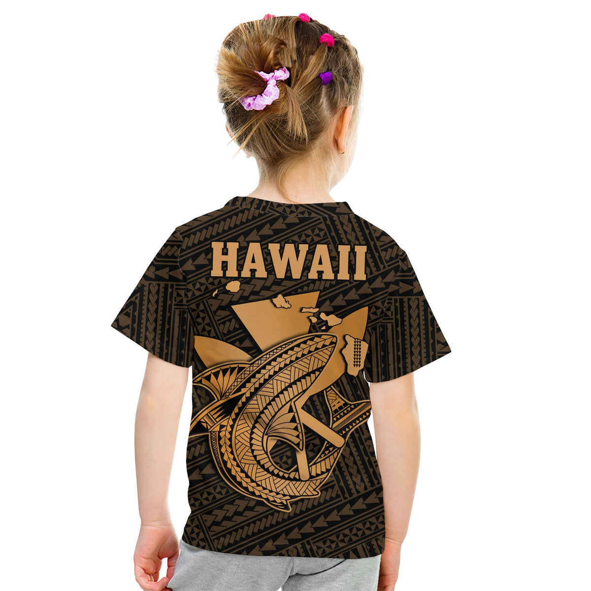 Custom Hawaii T Shirt Kakau Kanaka Maoli Combine Polynesian Shark Ver.01 LT14 - Polynesian Pride