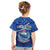 Samoa Rugby T Shirt KID Manu Samoa Polynesian Hibiscus Blue Style LT14 - Polynesian Pride