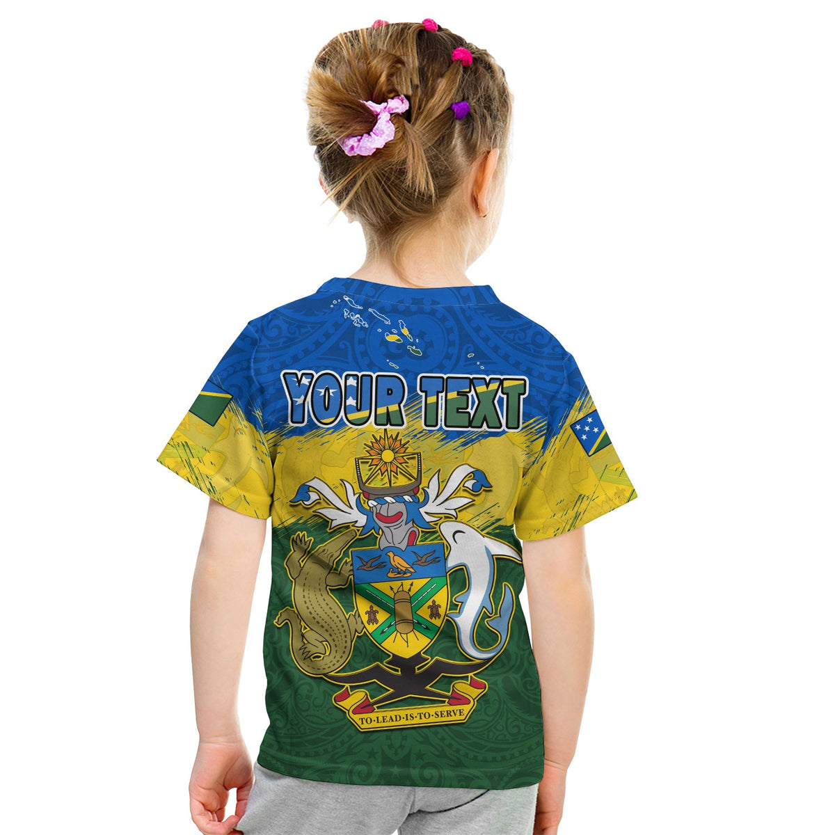 (Custom Personalised) Solomon Islands T Shirt KID Happy 44th Independence Anniversary Polynesian Pattern LT14 - Polynesian Pride