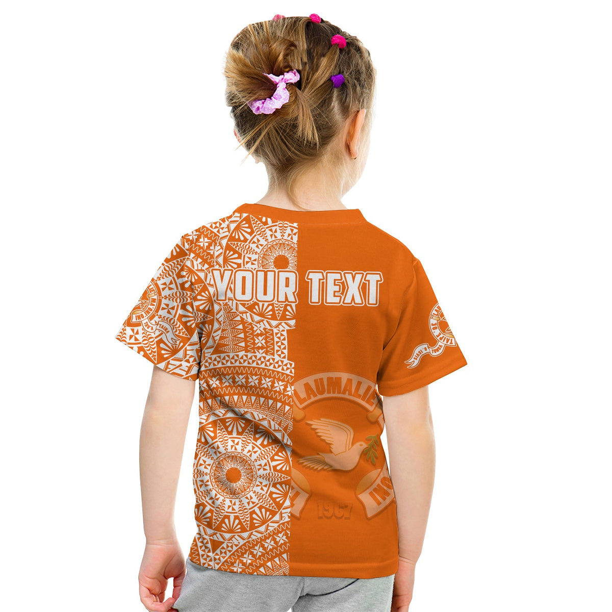 (Custom Personalised) Tailulu Tonga College T Shirt KID Tongan Ngatu Pattern LT14 - Polynesian Pride