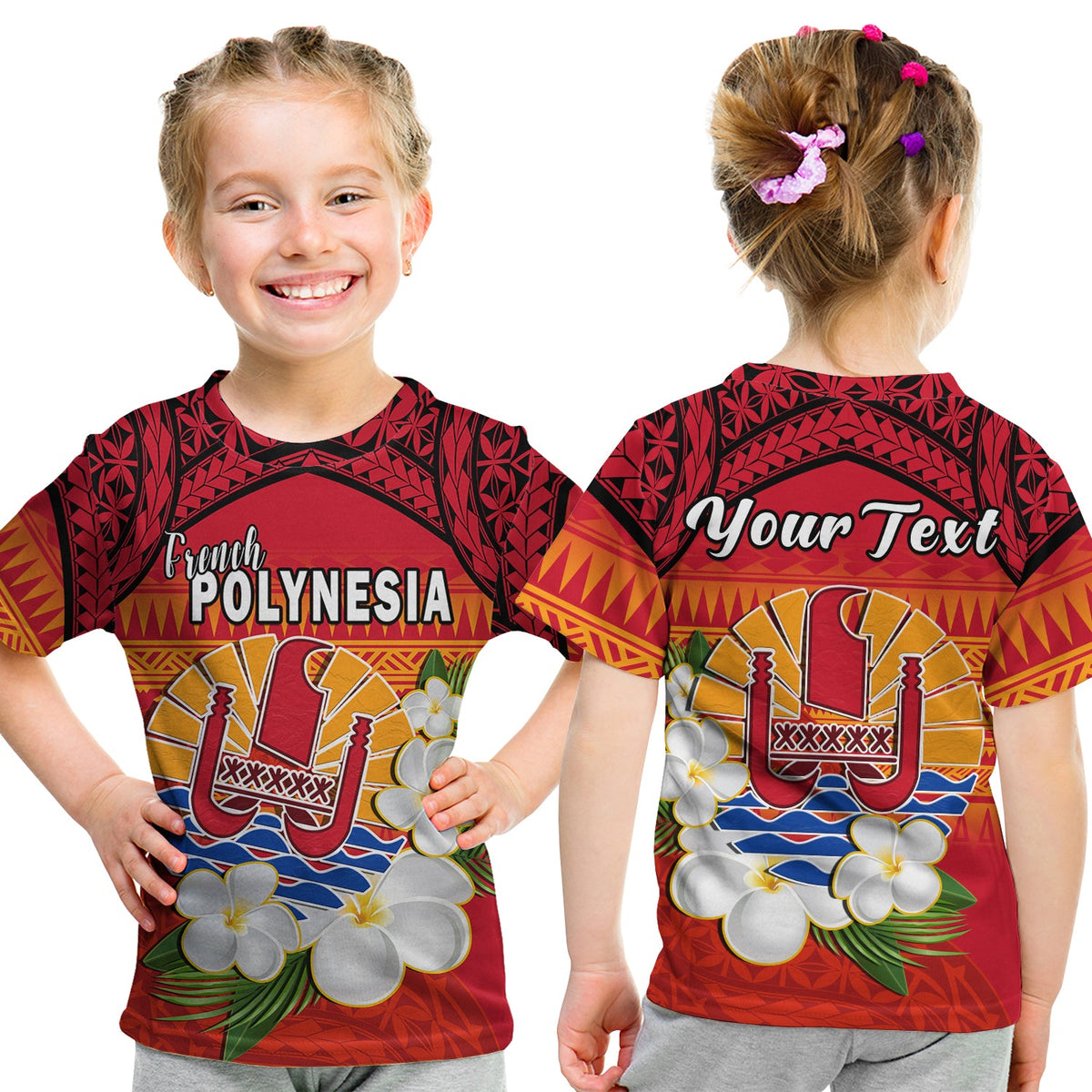 Custom French Polynesia T Shirt Happy Internal Autonomy Day Special Version LT14 Kid Red - Polynesian Pride