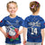 (Custom Text and Number) Samoa Rugby T Shirt Manu Samoa Polynesian Hibiscus Blue Style LT14 Kid Blue - Polynesian Pride