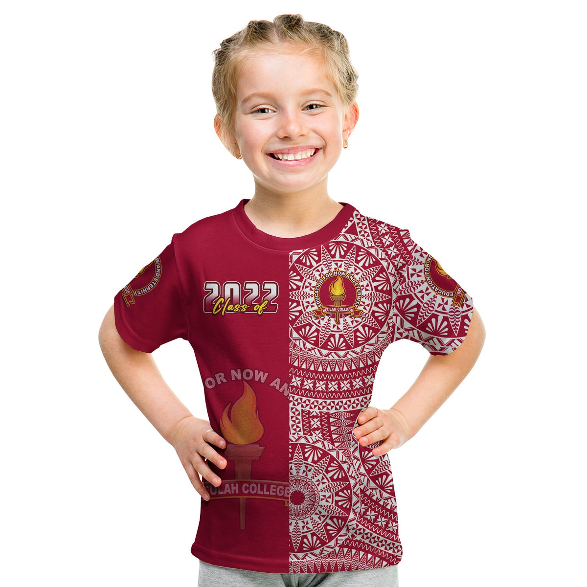 (Custom Text and Number) Beulah Tonga College T Shirt Class of Year Tongan Ngatu Pattern LT14 - Polynesian Pride