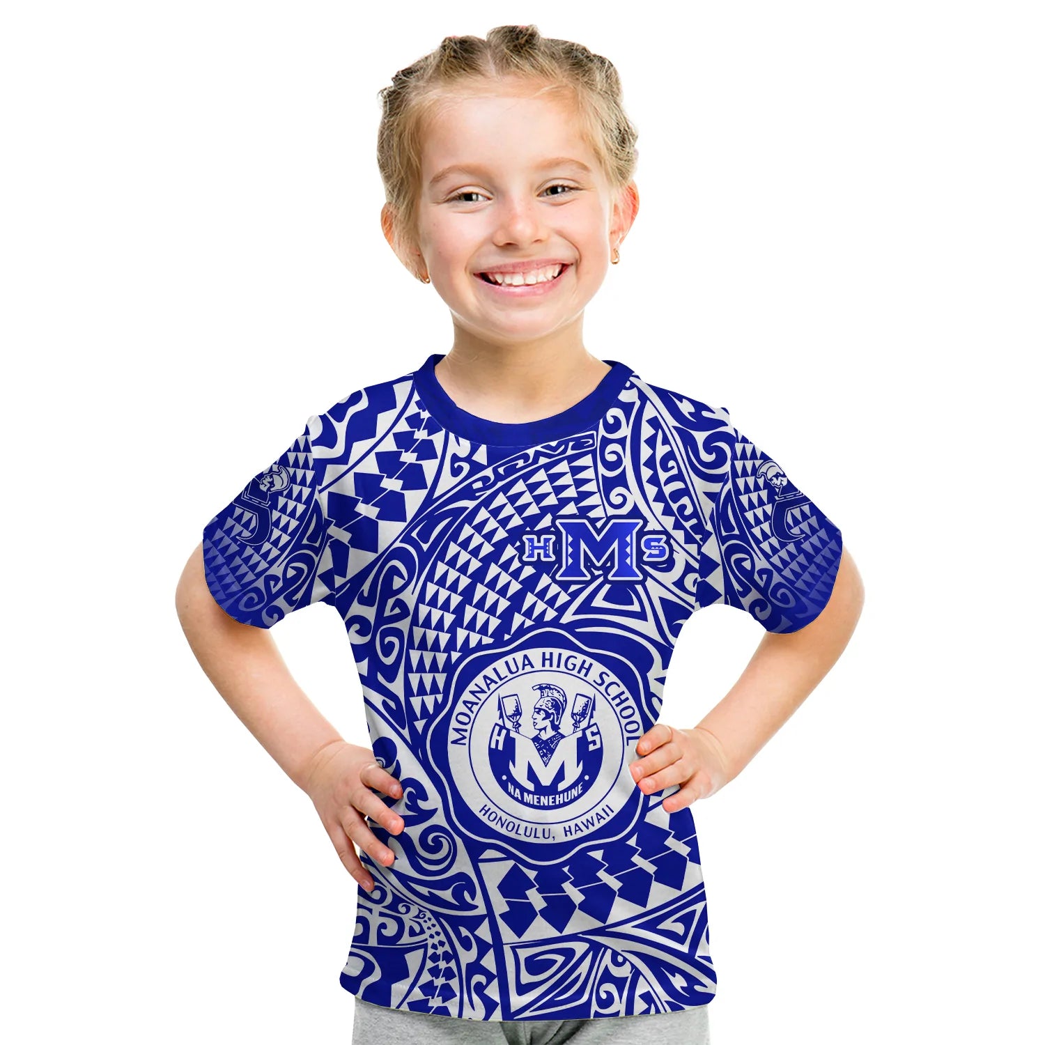 Hawaii T Shirt KID Moanalua High School Tribal Kakau LT14 Youth XL Size14 - Polynesian Pride