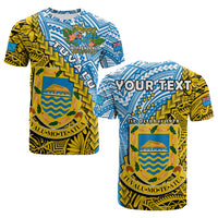 Custom Tuvalu 1978 T Shirt Happy 44th Independence Anniversary Polynesian Pattern LT14 Adult Yellow - Polynesian Pride