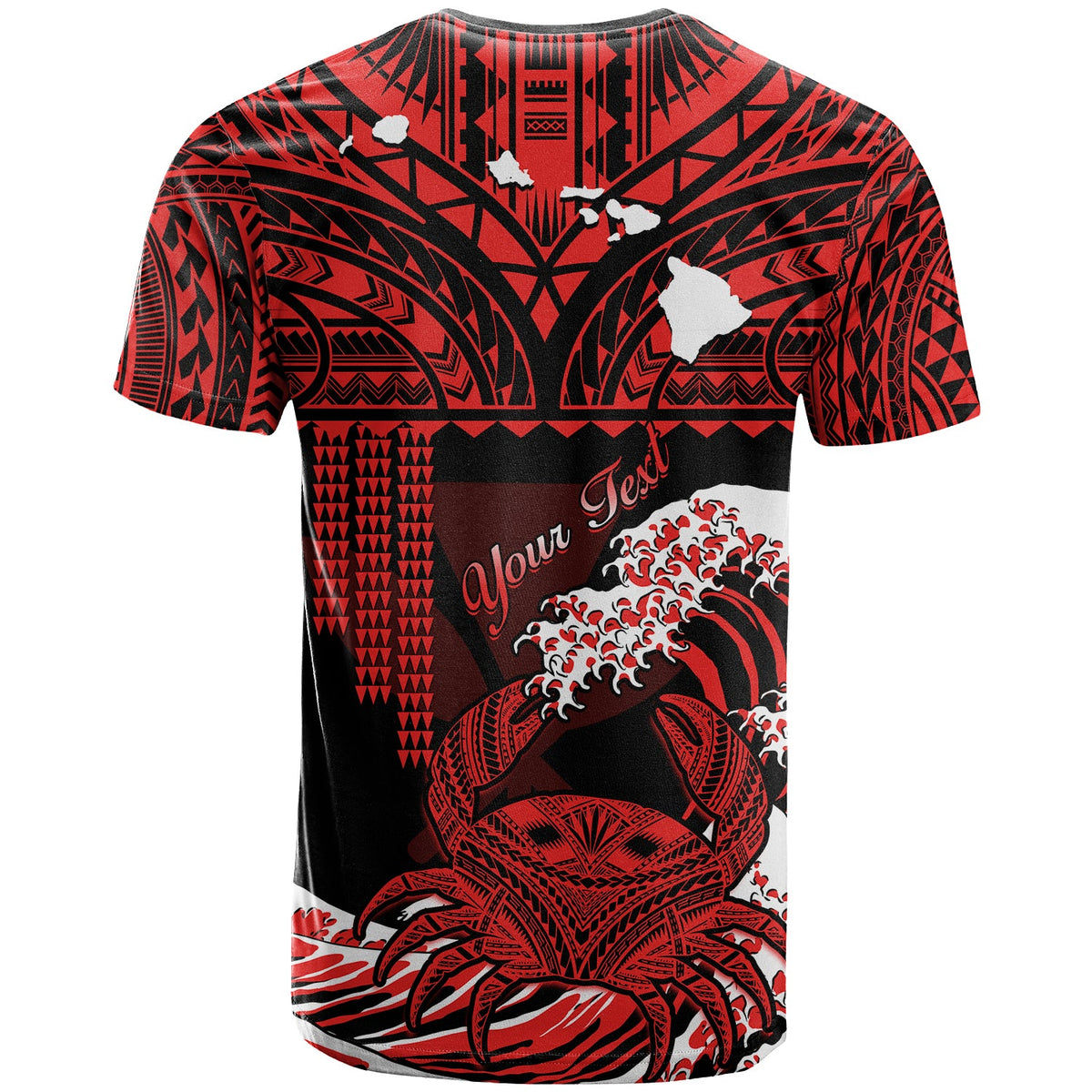 Custom Hawaii T Shirt Kakau Polynesian Crab With Waves Ver.03 LT14 - Polynesian Pride